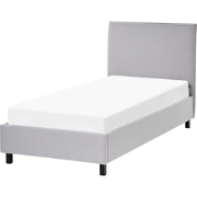 SENNEZ - Eenpersoonsbed - Lichtgrijs - 90 x 200 cm - Polyester