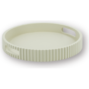 Tray/Plateau - Round - MDF - Sand - 25.5x4x25.5cm
