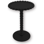Side Table - Round - Black  - MDF - 38X55cm