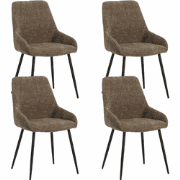 Set van 4 Eetkamerstoelen Elle taupe