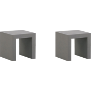 TARANTO  - Tuinstoel set van 3 - Grijs - Vezelcement