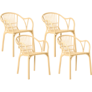 ANDORA - Tuinstoel set van 4 - Beige - Polypropyleen