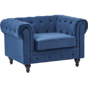 CHESTERFIELD - Chesterfield fauteuil - Marineblauw - Fluweel