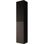 Meubella - Cruzar - Vitrinekast - Zwart - 40x30x180 cm