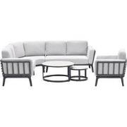 Garden Impressions Sentosa loungeset 6-delig hoekopstelling  donker gr...