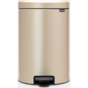 NewIcon Pedaalemmer, 12 liter, kunststof binnenemmer - Metallic Gold