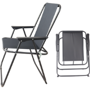 HIXA Strandstoel - Campingstoel - Vouwstoel - 2 stuks - Zwart - 55x52x...