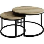 Meubella - Salontafel Rica - Eiken - Set van 2