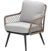 Allasio lounge tuinstoel - rope natural - desert sand