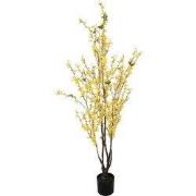 Clayre & Eef Kunstplant Forsythia 20x20x125 cm Geel Kunststof