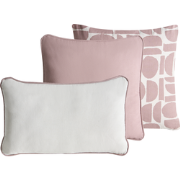 PENTACE  - Sierkussen set van 3 - Roze - Katoen