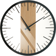 VILLORA - Wandklok - Zwart - Synthetisch materiaal