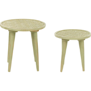 MAHARO - Bijzettafel set - Lichtgroen - Mangohout