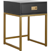 LARGO - Bijzettafel - Zwart - MDF