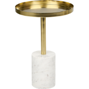 CAMELO II- Bijzettafel - Wit/Goud - Metaal