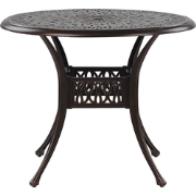 ANCONA  - Tuintafel - Donkerbruin - 90 x 90 cm - Aluminium