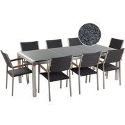 GROSSETO - Tuinset voor 8 - Grafietgrijs - Graniet