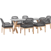OLBIA  - Tuinset voor 6 stoelen - Lichtgrijs - Vezelcement