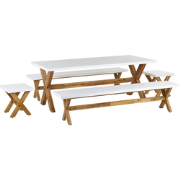 OLBIA - Tuinset voor 6 - Wit - Vezelcement