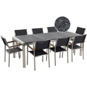 GROSSETO  - Tuinset voor 8 - Grafietgrijs - Graniet
