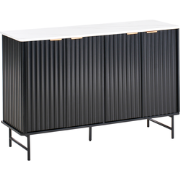 GLASTONBURY - Dressoir - Zwart/Marmer - MDF