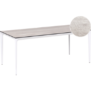 SOVARETO - Tuintafel - Wit/Lichtgrijs - HPL/Aluminium