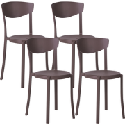 VIESTE  - Tuinstoel set van 4 - Bruin - Synthetisch materiaal
