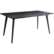 RODALLO - Tuintafel - Zwart marmer - 160 x 90 cm - Gesinterde steen