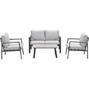 Garden Impressions Solea loungeset 4-delig - donker grijs