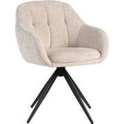 LABEL51 Eetkamerstoel Esma - Naturel - 60x80x62 cm - Set van 2