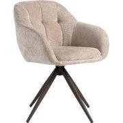 LABEL51 Eetkamerstoel Esma - Clay - 59x80x62 cm - Set van 2