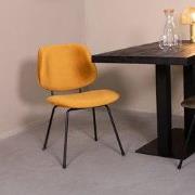 LABEL51 Eetkamerstoel Bello - Oker - 48x82x58 cm - Set van 2