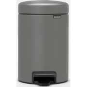 NewIcon Pedaalemmer, 3 liter, kunststof binnenemmer - Mineral Concrete...