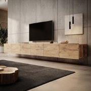 Meubella - TV-Meubel Calabas - Kastanje - 300 cm