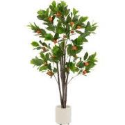 Kunst sinaasappelboom 130 cm kunstplant in pot met fruit ML design