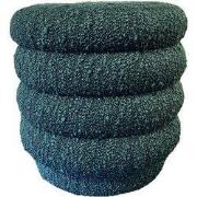 Draaibare tafelpoef van groene lusstof BIBENDUM