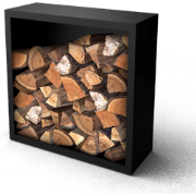 Beltza zwarte Houtopslag met achterwand Lengte: 1000 Breedte: 385 Hoog...