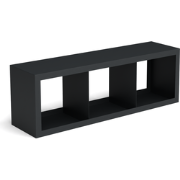 Beltza zwarte houtopslag onderverdeling 3 vakken 1500x385x500 mm