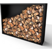 Beltza zwarte Houtopslag met achterwand Lengte: 2000 Breedte: 385 Hoog...