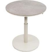 Padroni verstelbare bijzettafel sunny creme keramiek dia. 59 cm