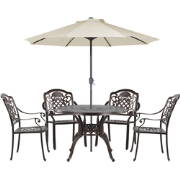 SALENTO - Tuinset - Donkerbruin - Aluminium