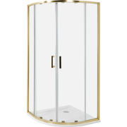 JUKATAN - Douchecabine - Goud - 90 x 90 x 185 cm - Veiligheidsglas