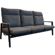 Beauval Verstelbare 3-zits Loungebank Antraciet