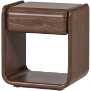 WOOOD Elura Nachtkastje Met Lade - Hout/Fineer - Bruin - 50x40x40