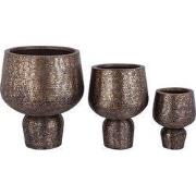 PTMD Wayan Copper Brushed Aluminum Pot With Base SV3