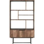 DTP Home Bookcase Odeon No.2, 2 doors, 7 open racks,210x120x40 cm, rec...