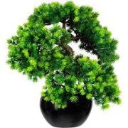 Kopu® Kunstplant Bonsai Lariks 26 cm met zwarte Pot - Bonsai boompje