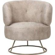 PTMD Carice Beige Fauteuil Infinity 2 Beige Gold Base