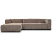Tower living Glasgow 2,5-seater AR + Chaise Lounge L - Beige Grey