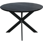 Starfurn Eiken eettafel Ferris | Rond 110 cm | Zwart
